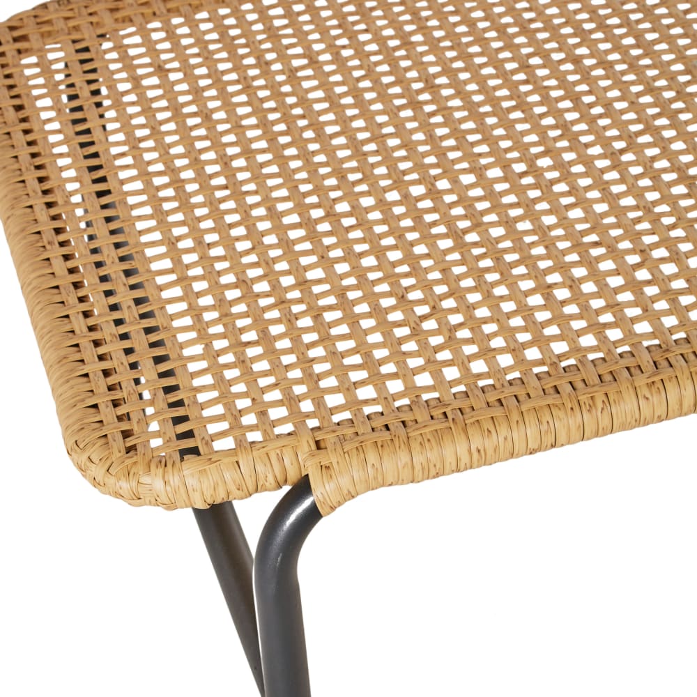 Bain de soleil professionnel en acier noir et résine recyclée beige — vue 4