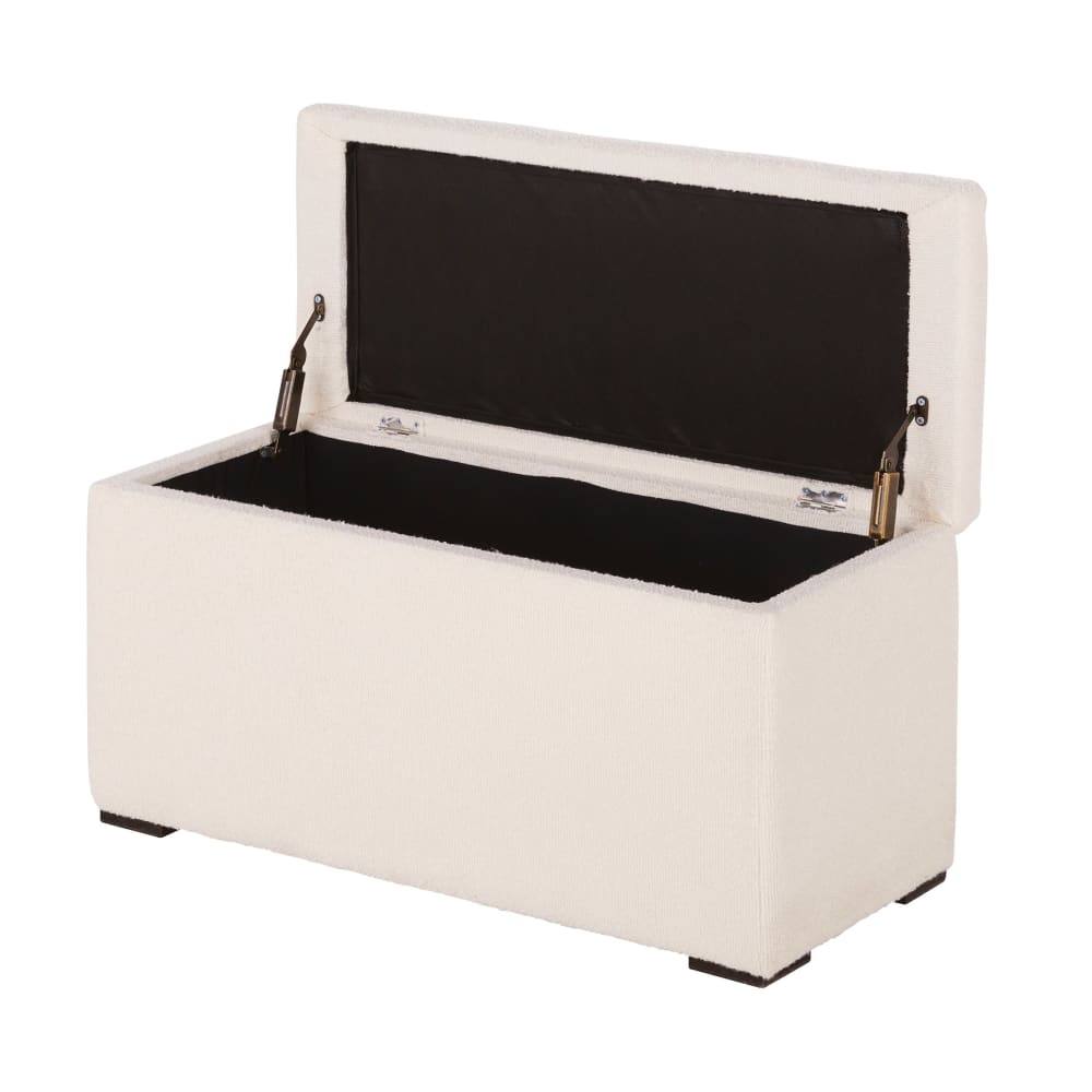 Banc coffre bouclette blanc - Maisons du Monde