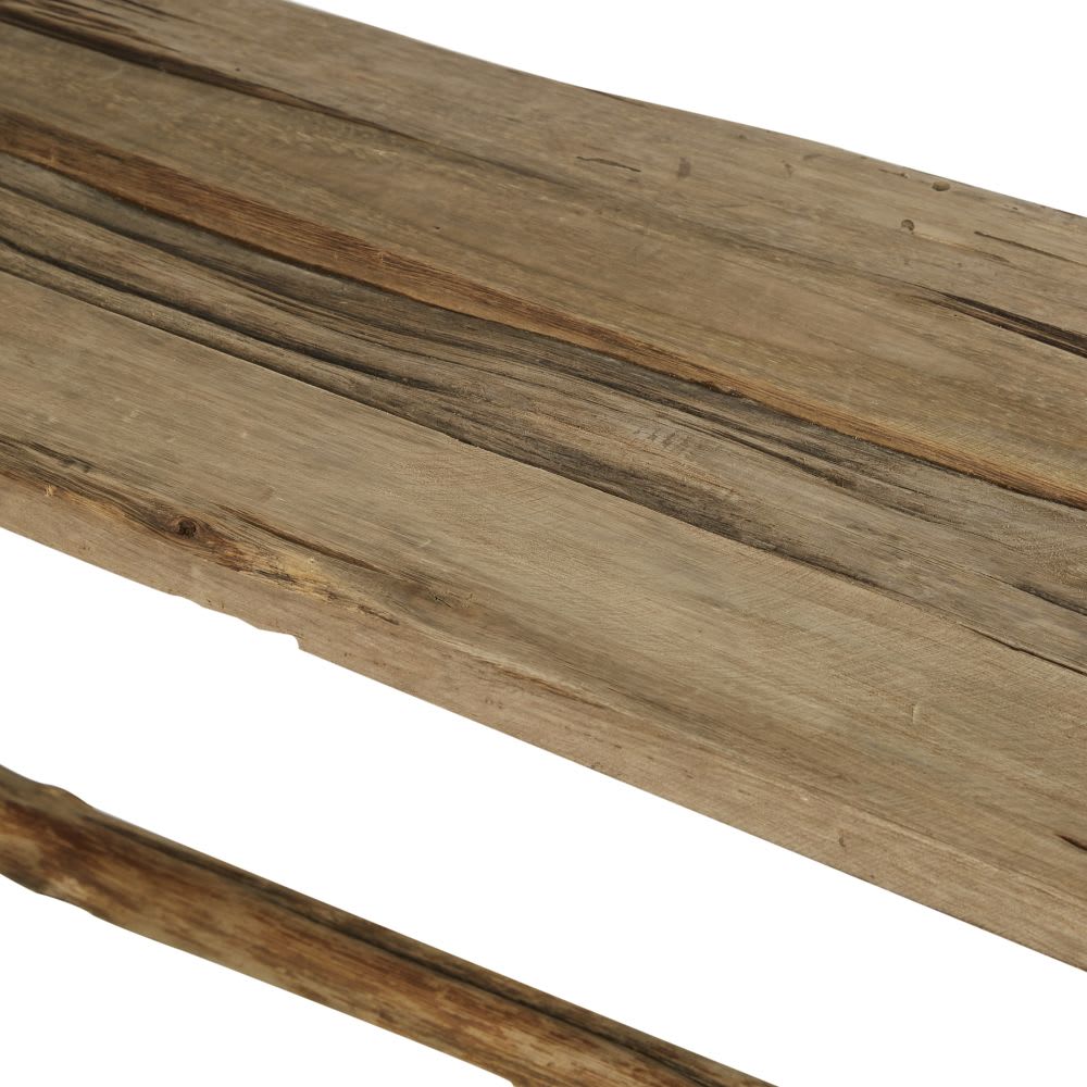 Banc en bois de chêne recyclé marron