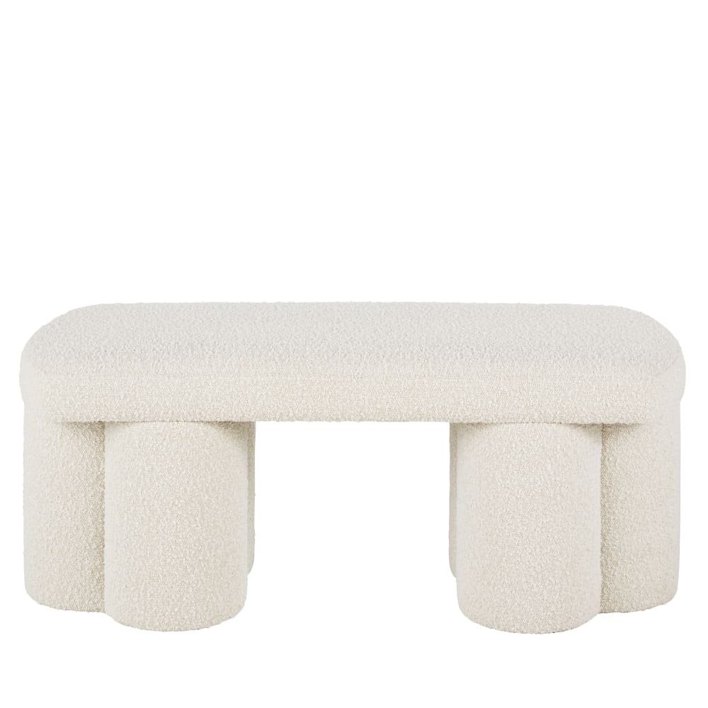 banc en tissu effet laine