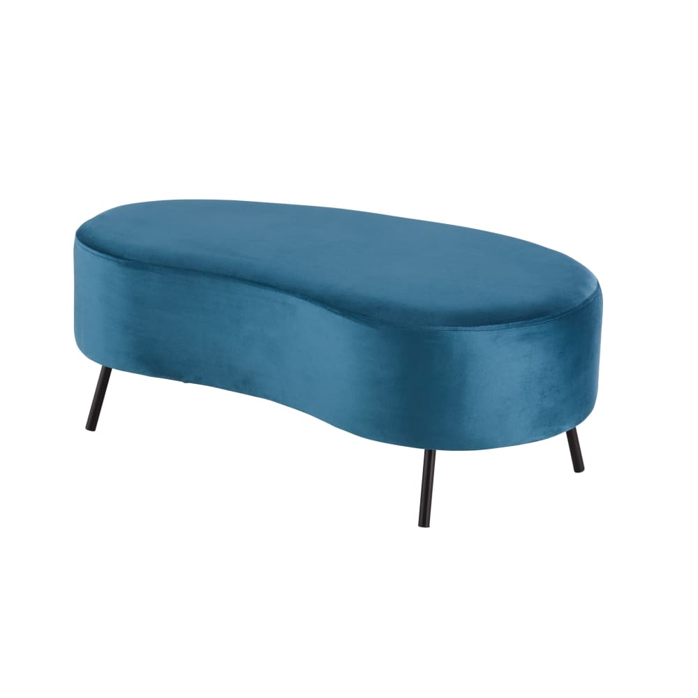 Bank mit Samtbezug, blau - Maisons Du Monde