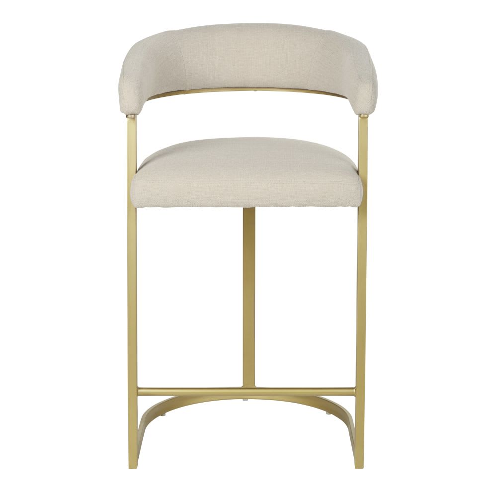 Barstuhl, beige und goldfarben, H66cm - Maisons Du Monde