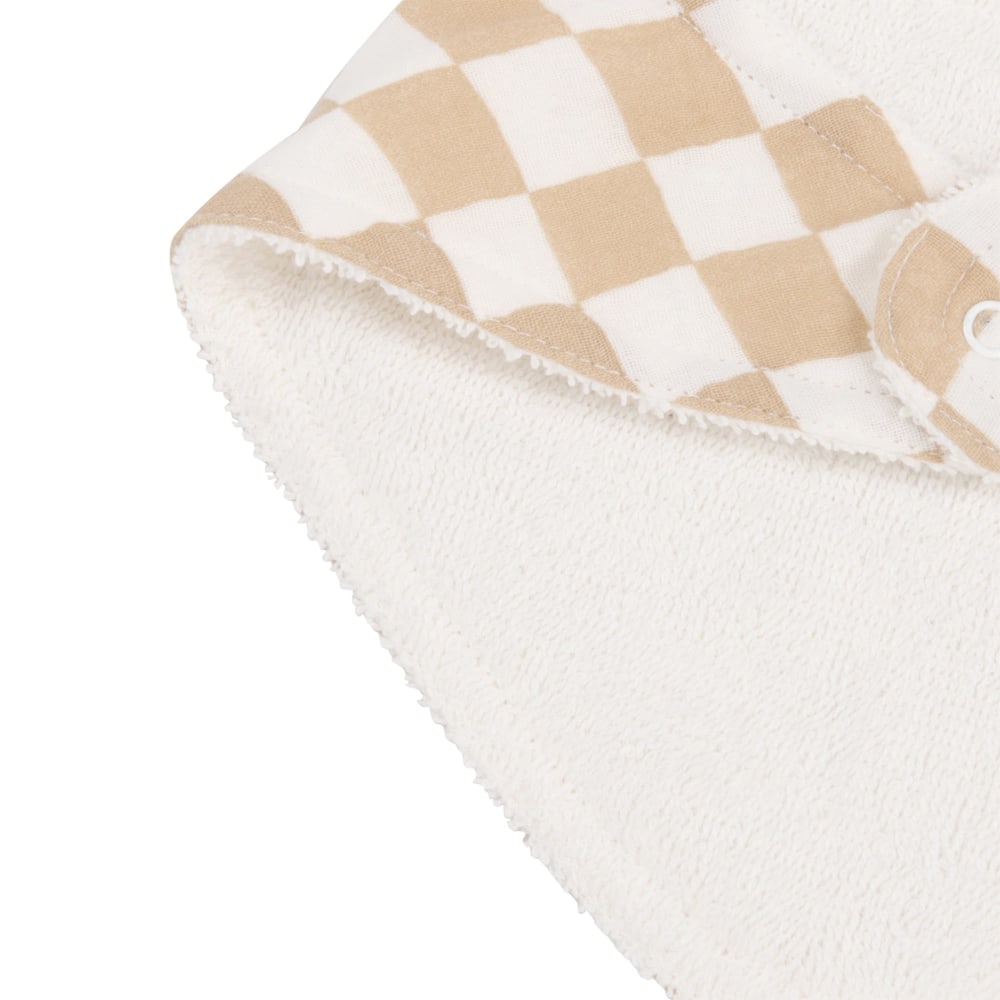 Bavoirs bandanas en gaze de coton biologique blanc et marron (x3) (Maisons du Monde) - Image 2