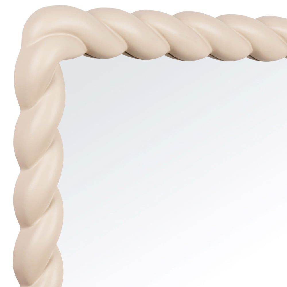 Beige gedraaide rechthoekige spiegel 70x100 - Maisons Du Monde