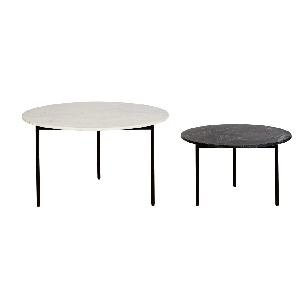 Beistelltischchen aus Marmor und Metall - Maisons Du Monde