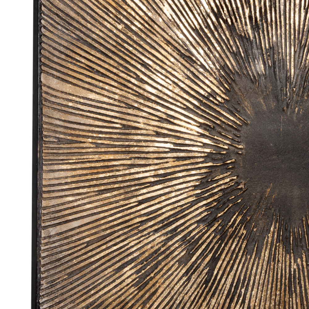Bemalte Leinwand, braun, gold und schwarz, 80 x 100 cm - Maisons