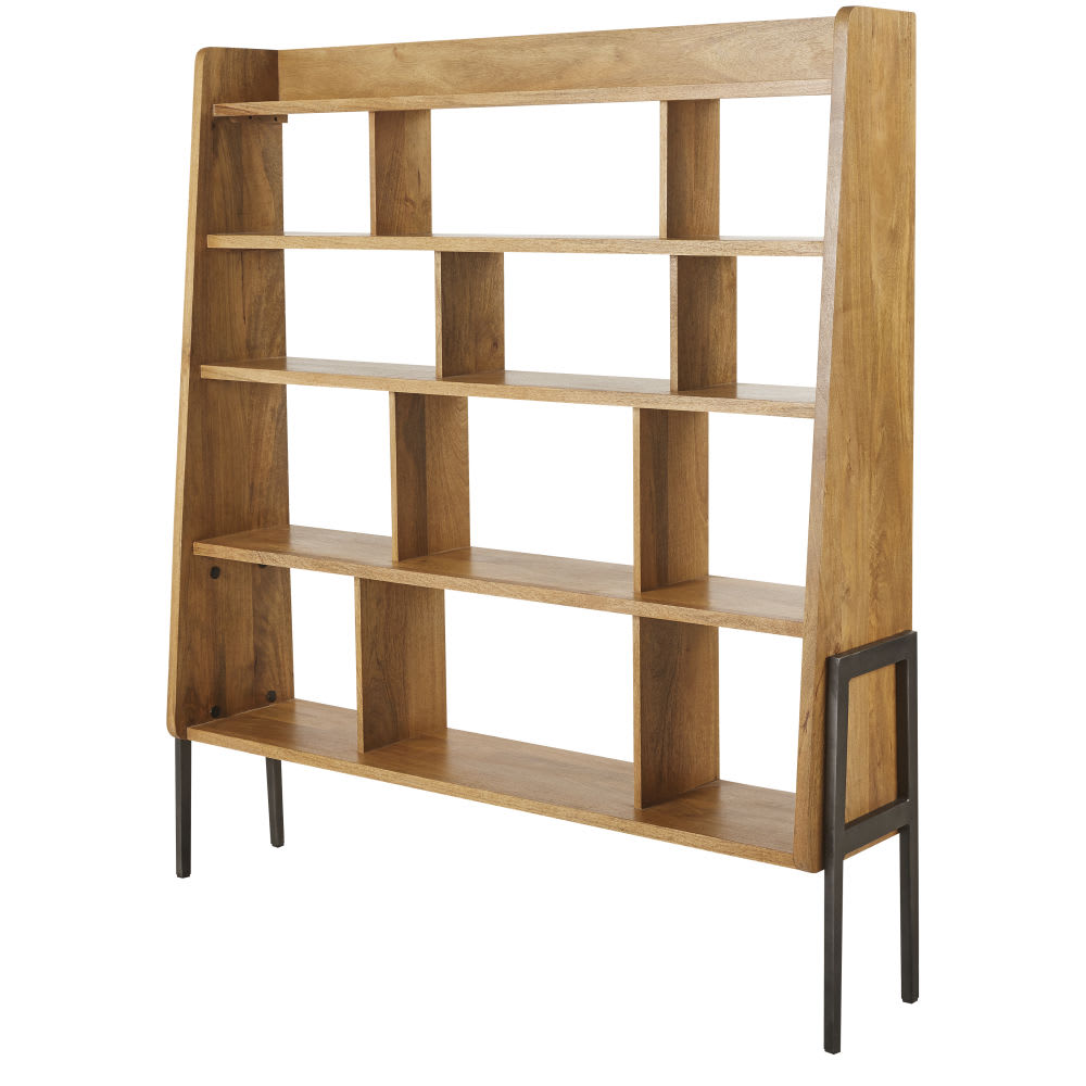 Bibliothèque en manguier et métal noir L145 - Maisons du Monde