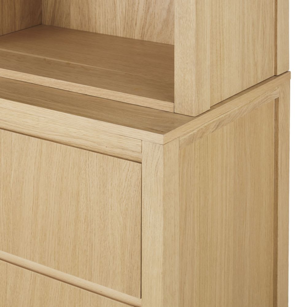 Bibliothèque en placage chêne, L195 cm — vue 4