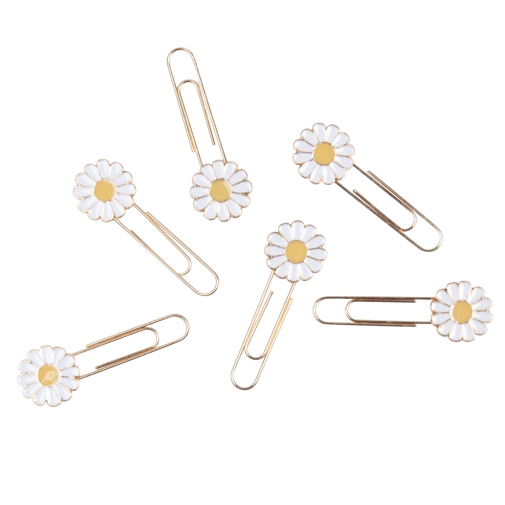 Bloemvormige paperclips (x6) - Maisons Du Monde
