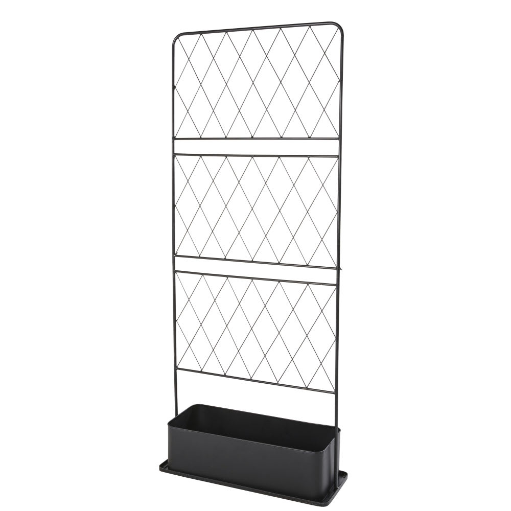 Blumenkasten aus Metall, schwarz H180 - Maisons Du Monde