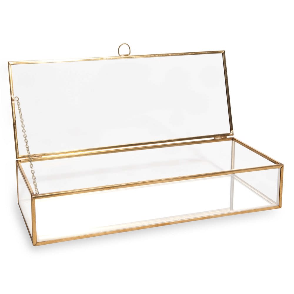 Boîte à bijoux en verre et métal doré - Maisons du Monde