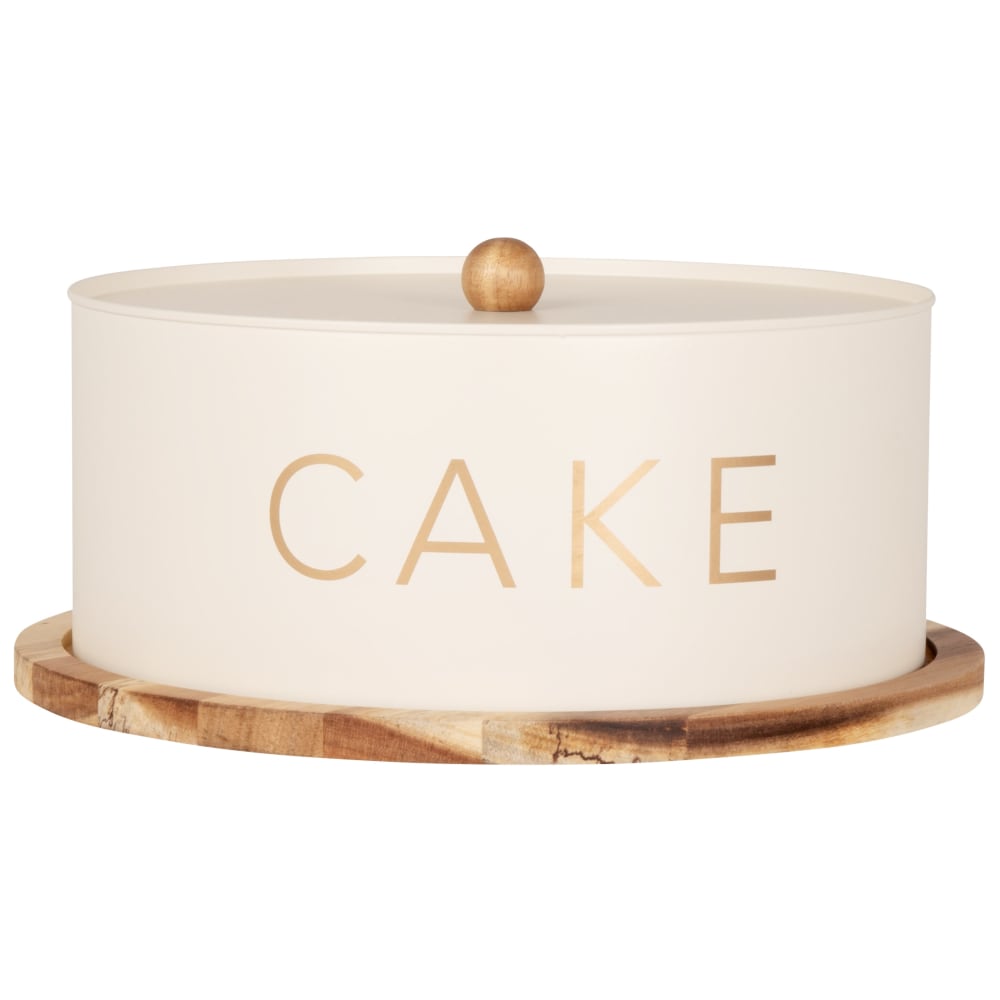 Boite+à+gateaux+en+acier+et+bois+d%27acacia+bicolore