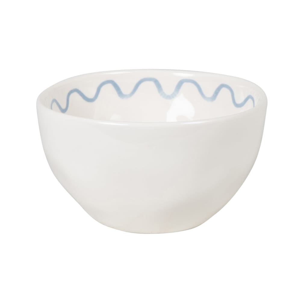 Bol en céramique blanche motif coquillage orange