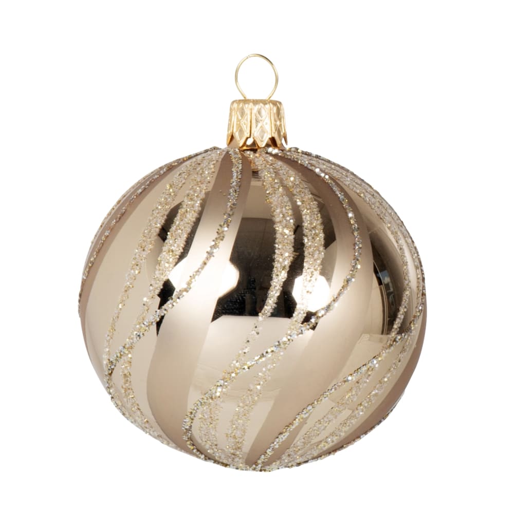 Bola de Navidad de cristal dorado