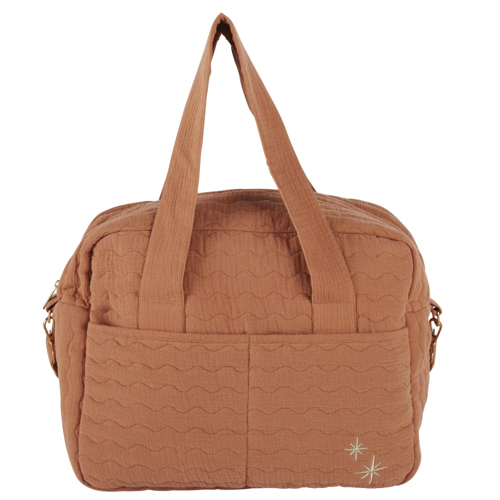 Bolso cambiador acolchado en terracota