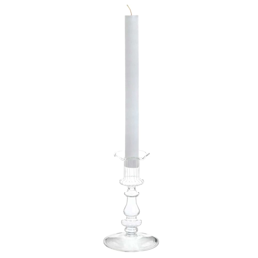 Bougeoir en verre transparent Bougeoir en verre transparent