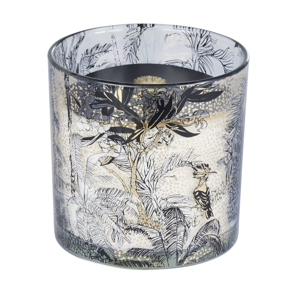 Bougie en verre noir et doré