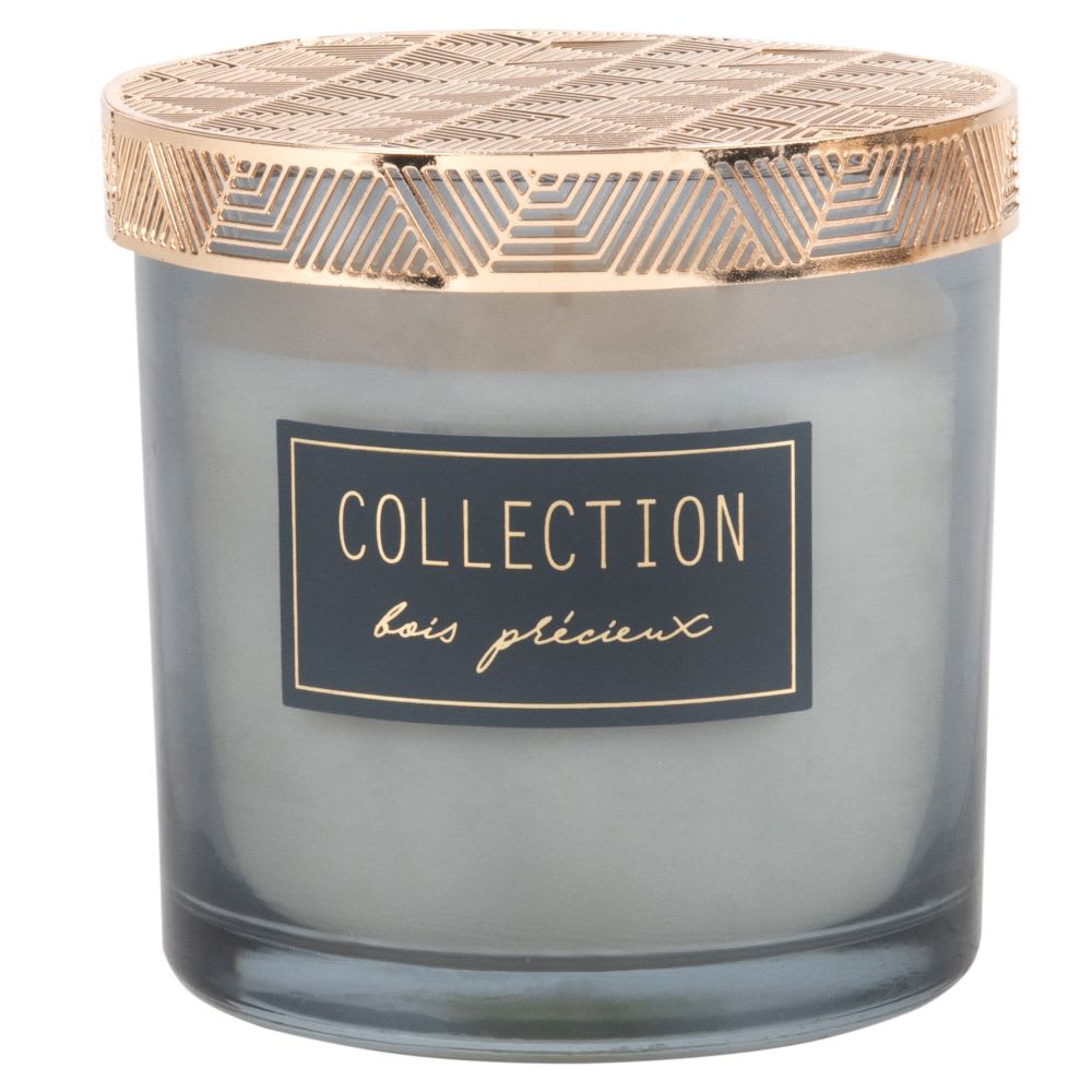 Bougie parfumée bleu marine en verre, 350g
