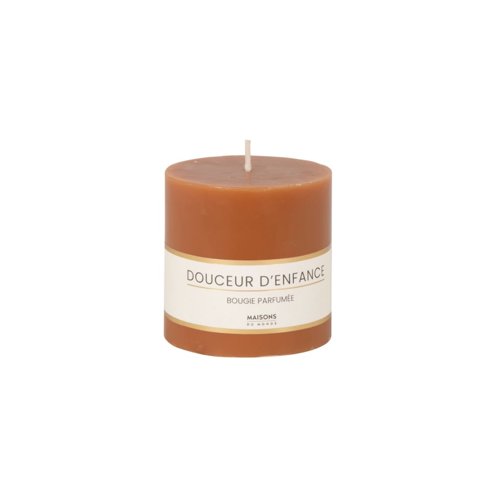 Bougie parfumée marron 7x7