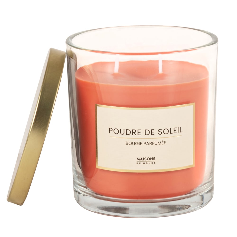 Bougie parfumée terracotta en verre 10x11 - Maisons du Monde