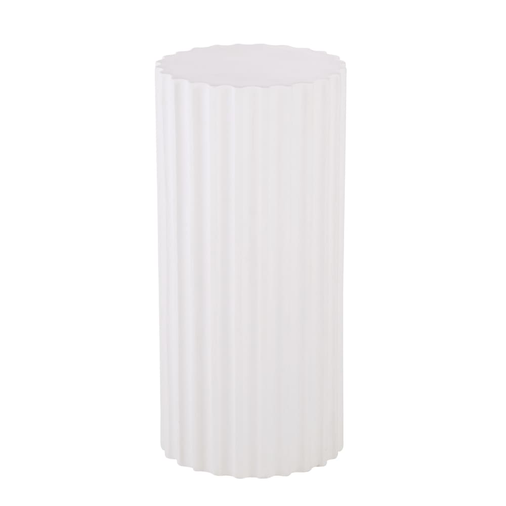 Bout de canapé colonne blanc