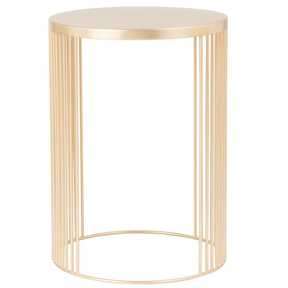 Bout de canapé en acier doré