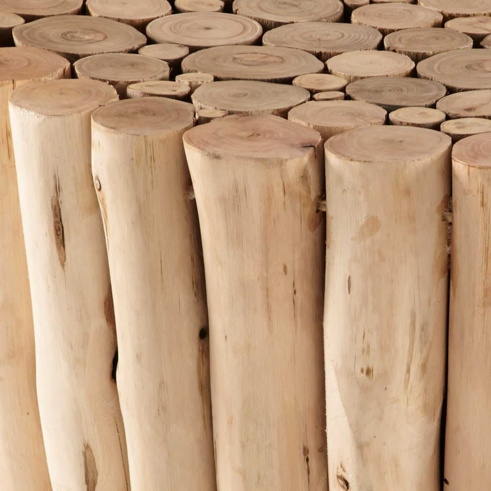 Bout de canapé en bois d'eucalyptus