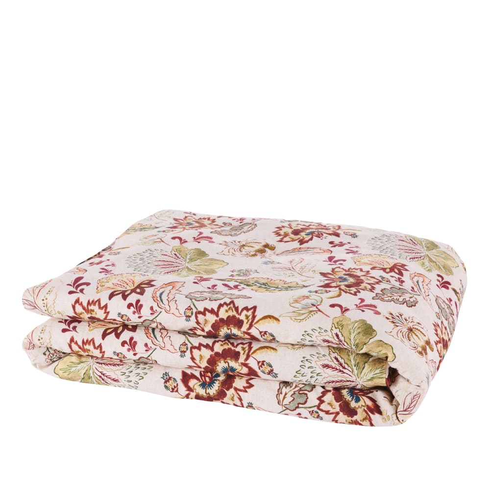 Boutis en coton et lin motifs à rayures multicolores 100x200