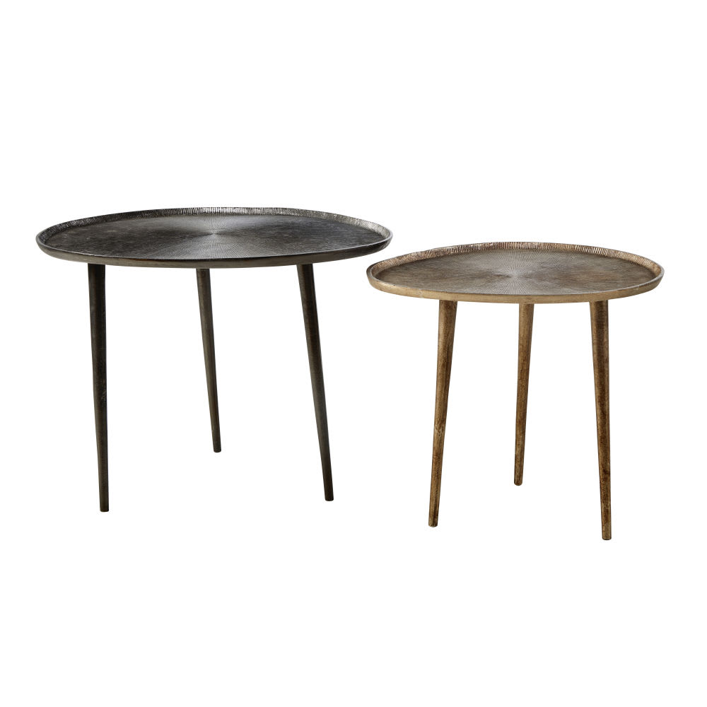 Bouts de canapé en aluminium noir et bronze (x2) - Maisons du Monde