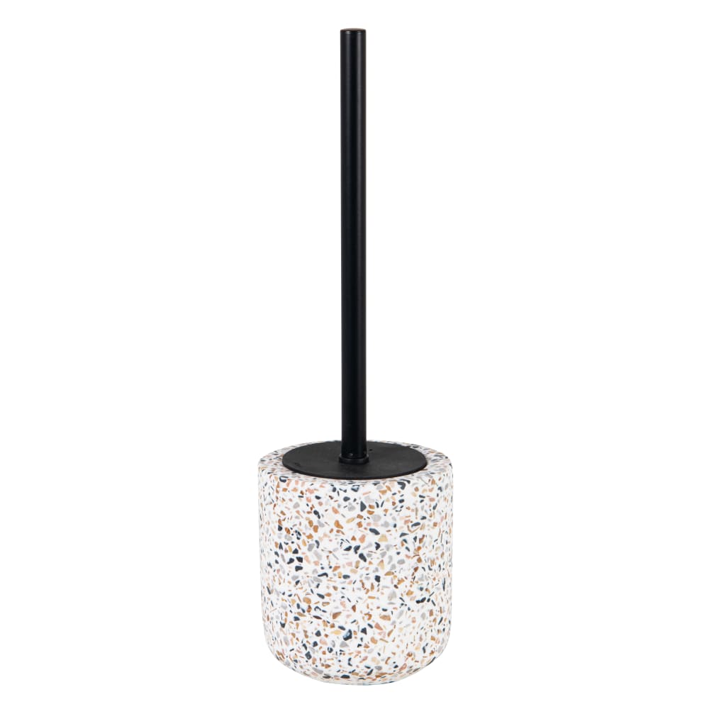 Brosse WC en résine effet terrazzo multicolore