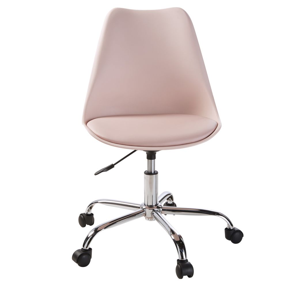 Bürostuhl mit Rollen, rosa - Maisons Du Monde