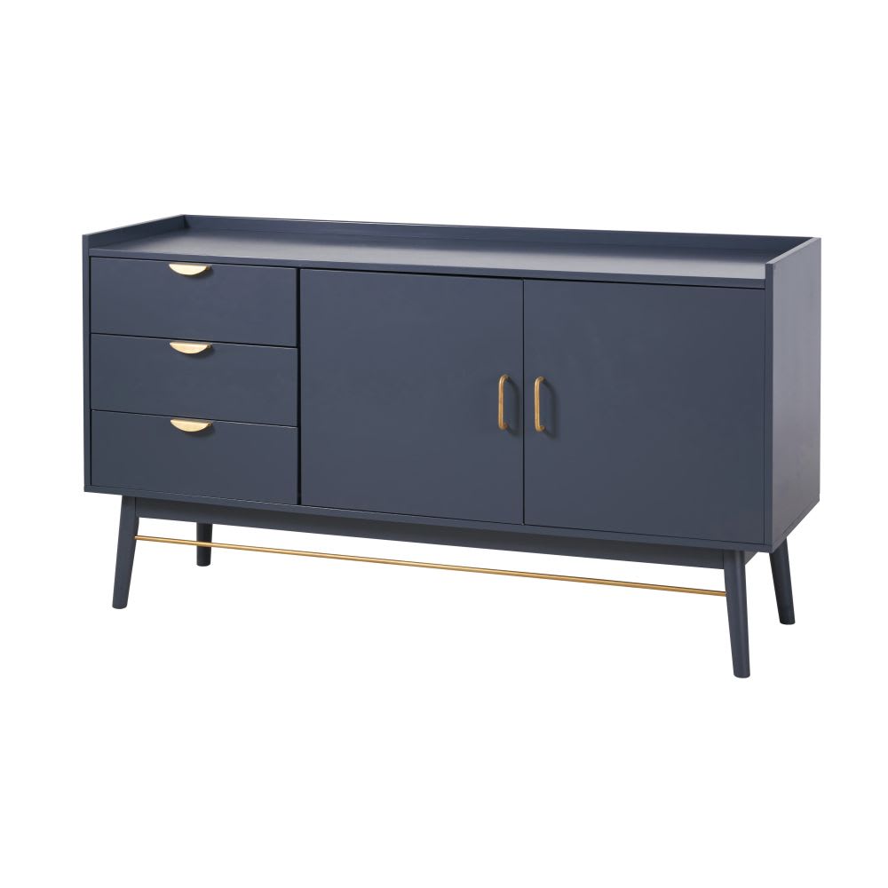 Buffet 2 portes 3 tiroirs bleu foncé L145 - Maisons Du Monde