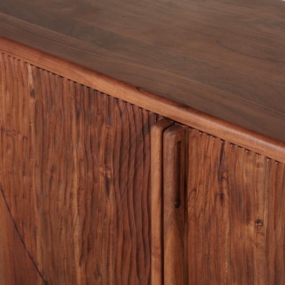 Buffet 2 portes à motifs gravés L110 — vue 4