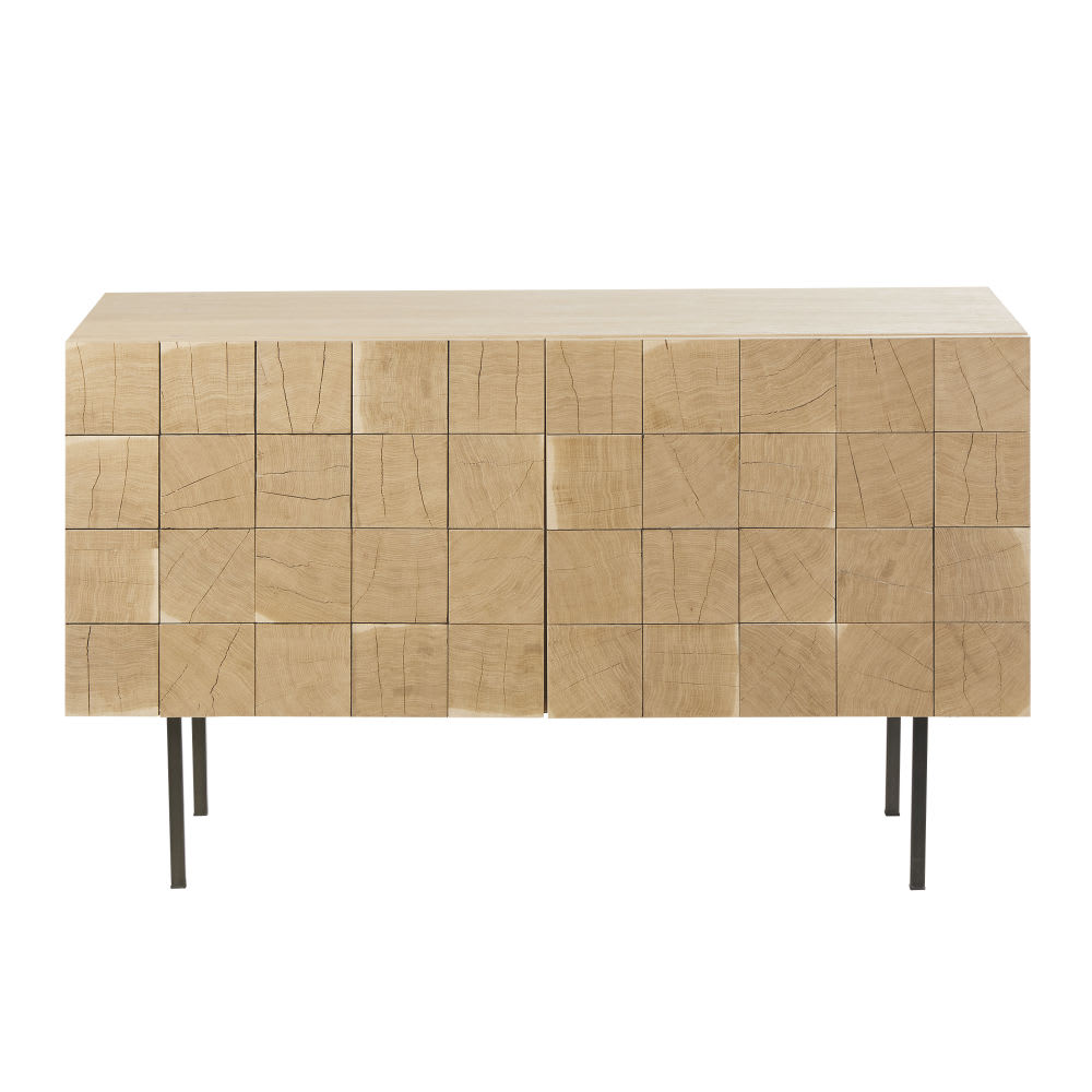 Buffet 2 portes placage - damier
