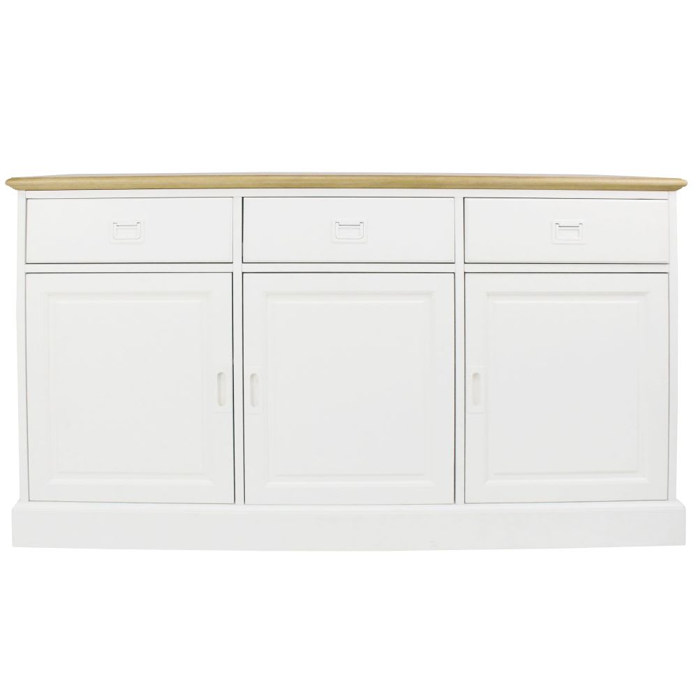 Buffet 3 portes 3 tiroirs blanc L150
