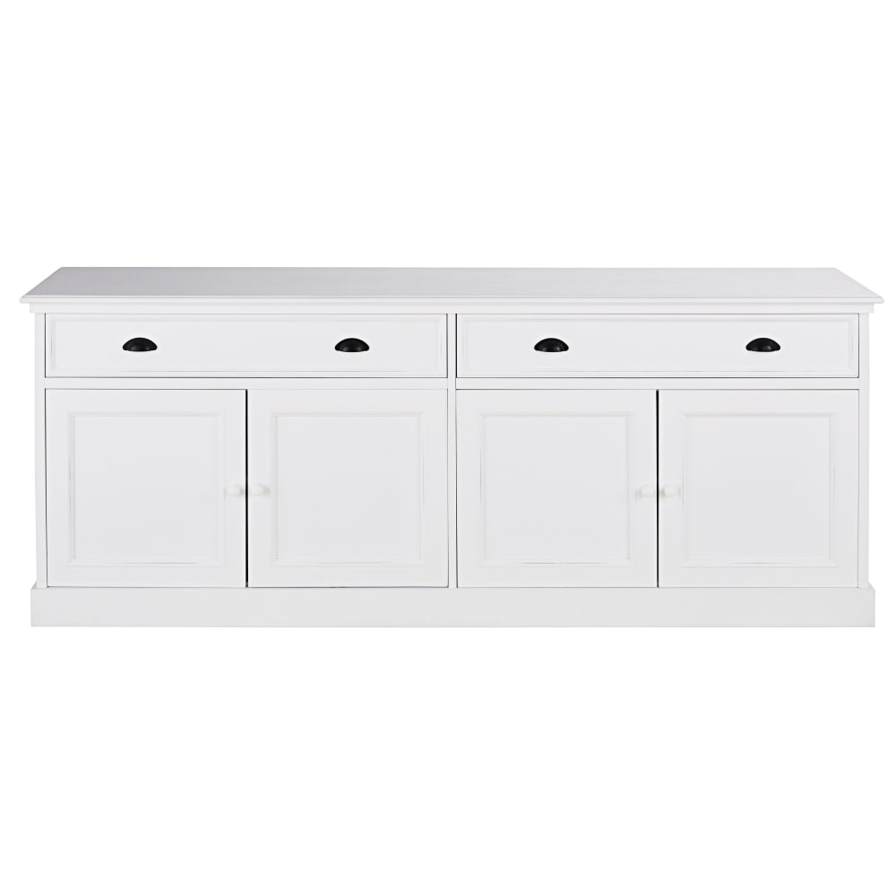 Buffet 4 portes 2 tiroirs blanc L200