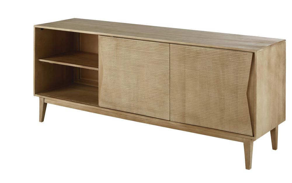 Buffet enfilade 2 portes et 3 tiroirs finition blanchi L170 - Maisons du Monde