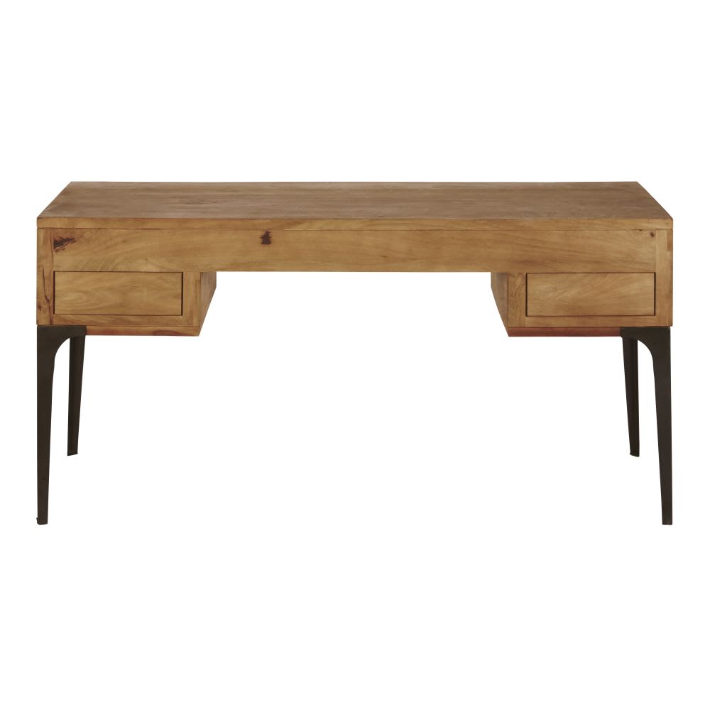 Bureau 4 tiroirs en manguier et acacia — vue 4
