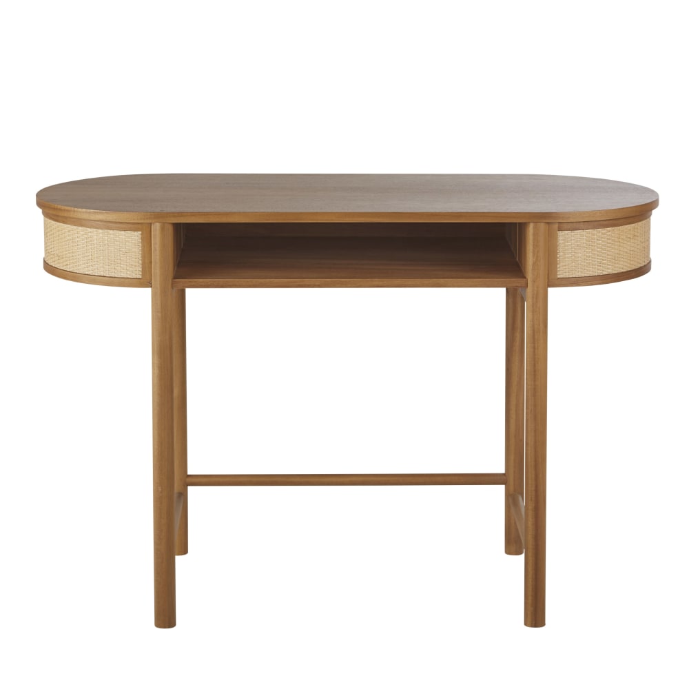 bureau en rotin