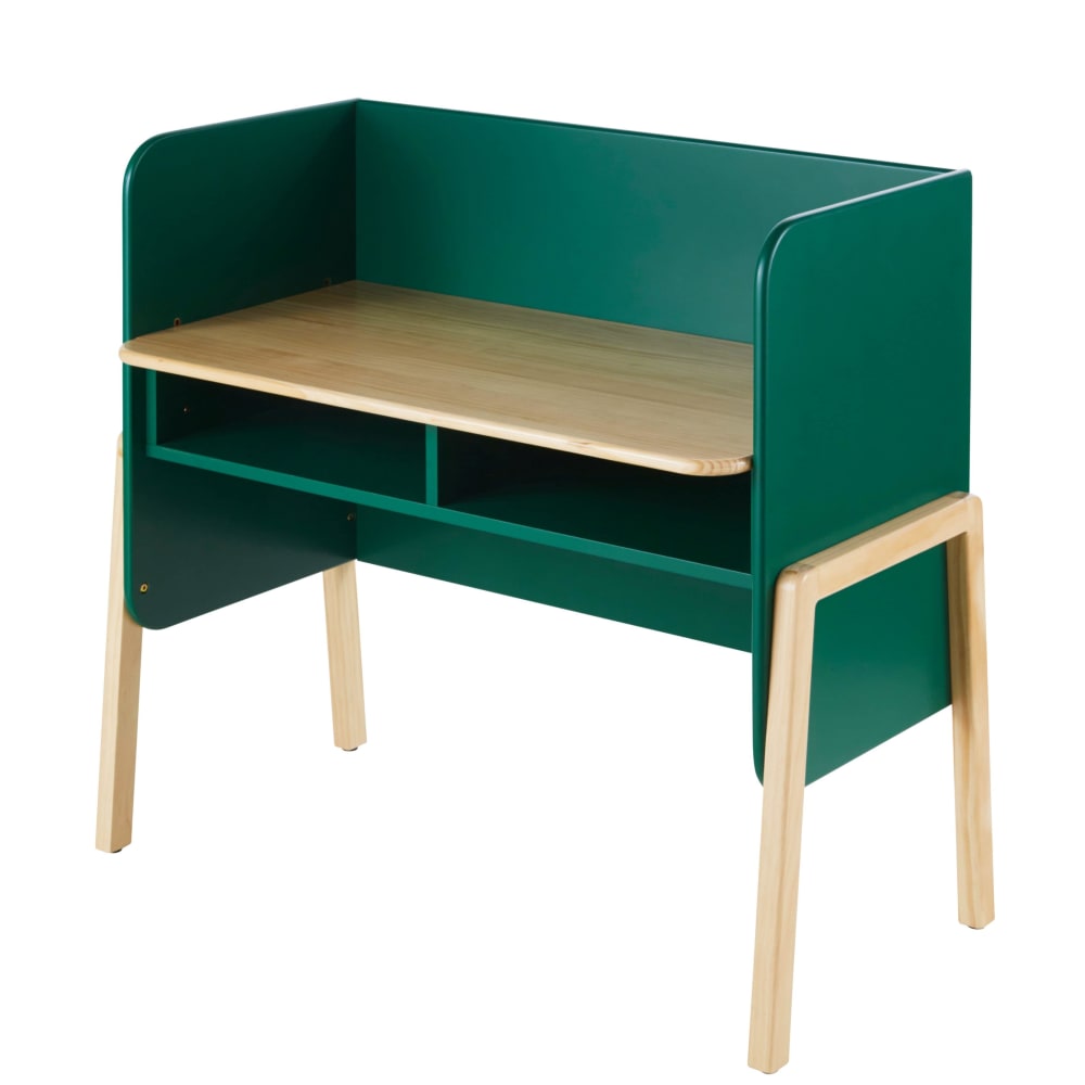 Bureau évolutif enfant  en bois de pin et vert sapin  - Maisons du Monde
