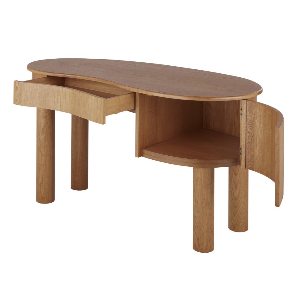 Bureau marron 1 porte 1 tiroir - Maisons du Monde