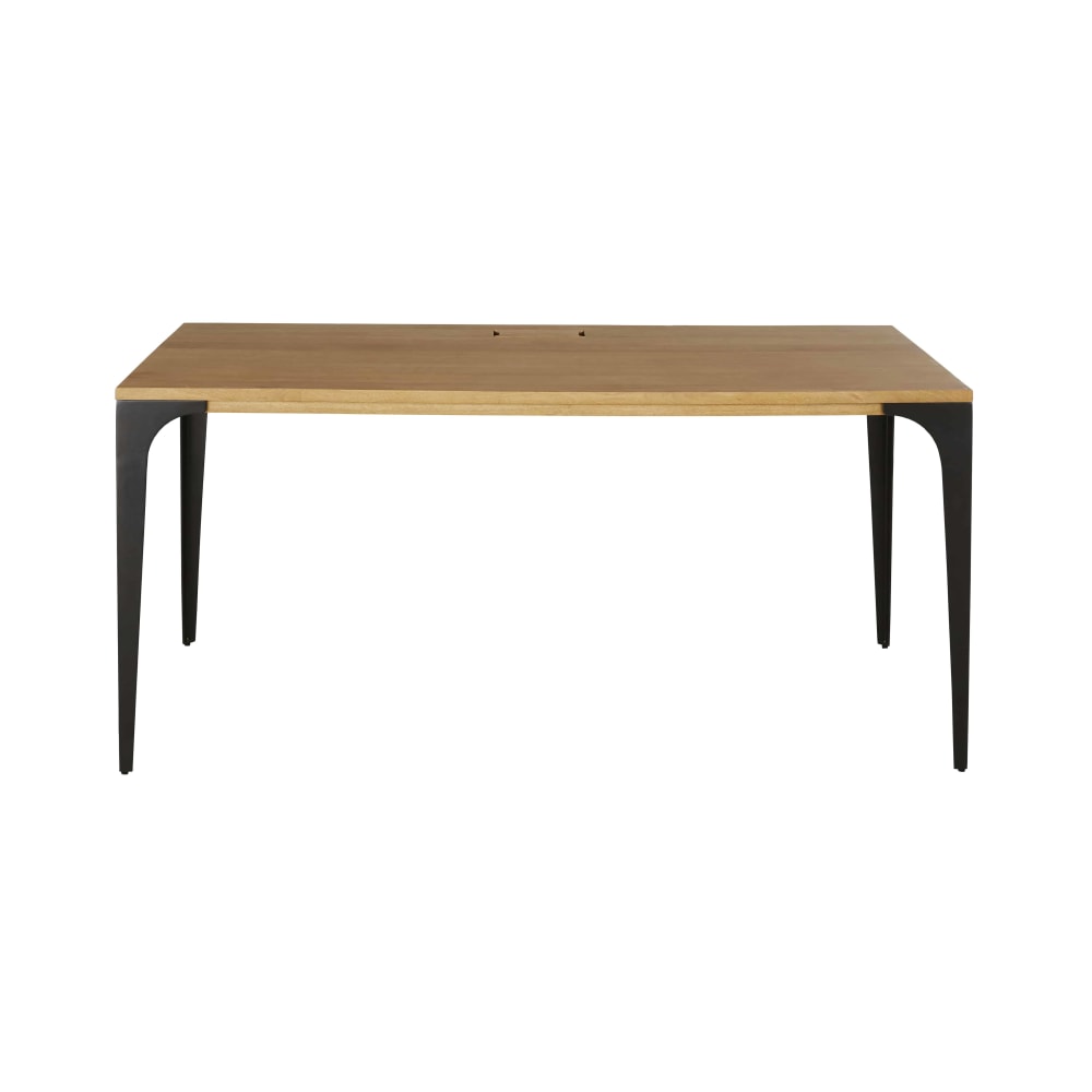 Bureau professionnel en bois de manguier et fer noir L160