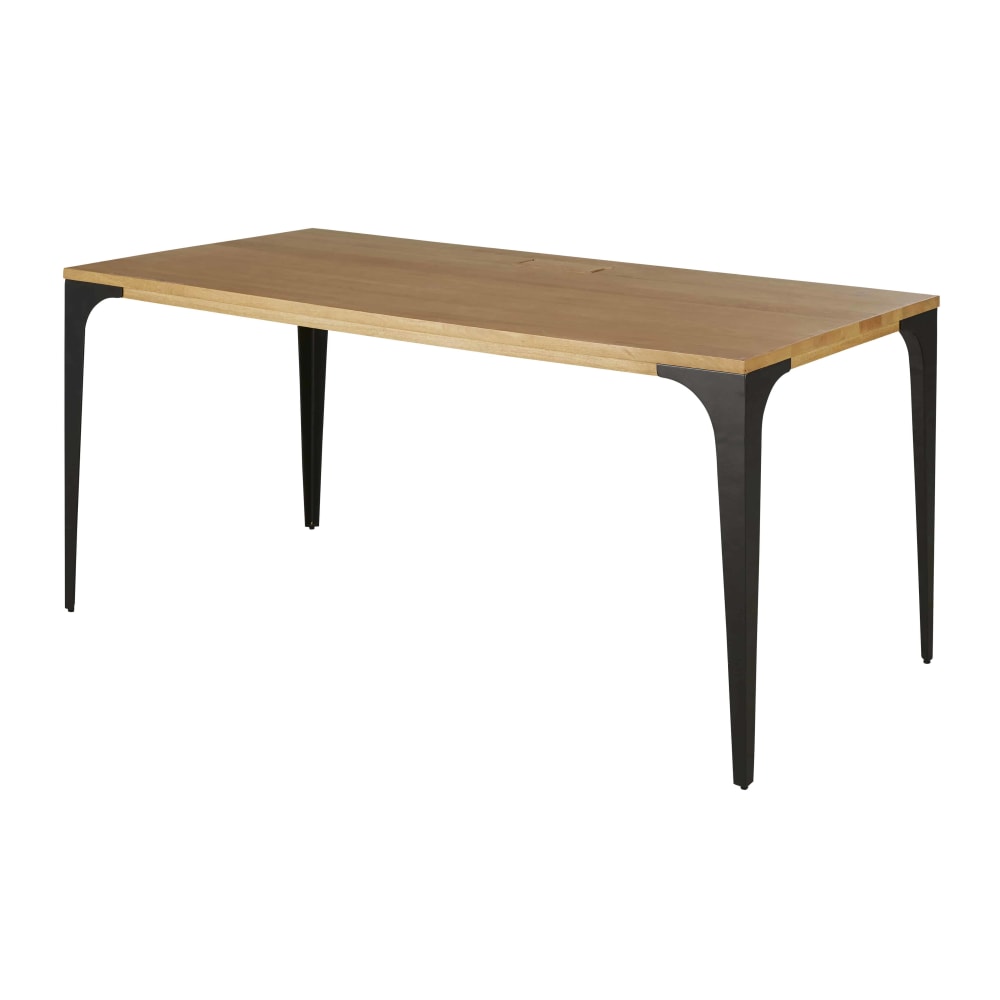 Bureau professionnel en bois de manguier et fer noir L160 — vue 3