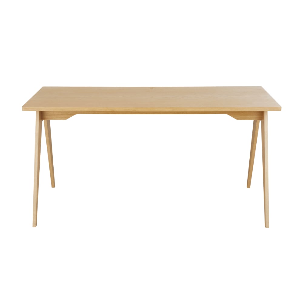Bureau professionnel en chêne massif et placage chêne, L160 cm