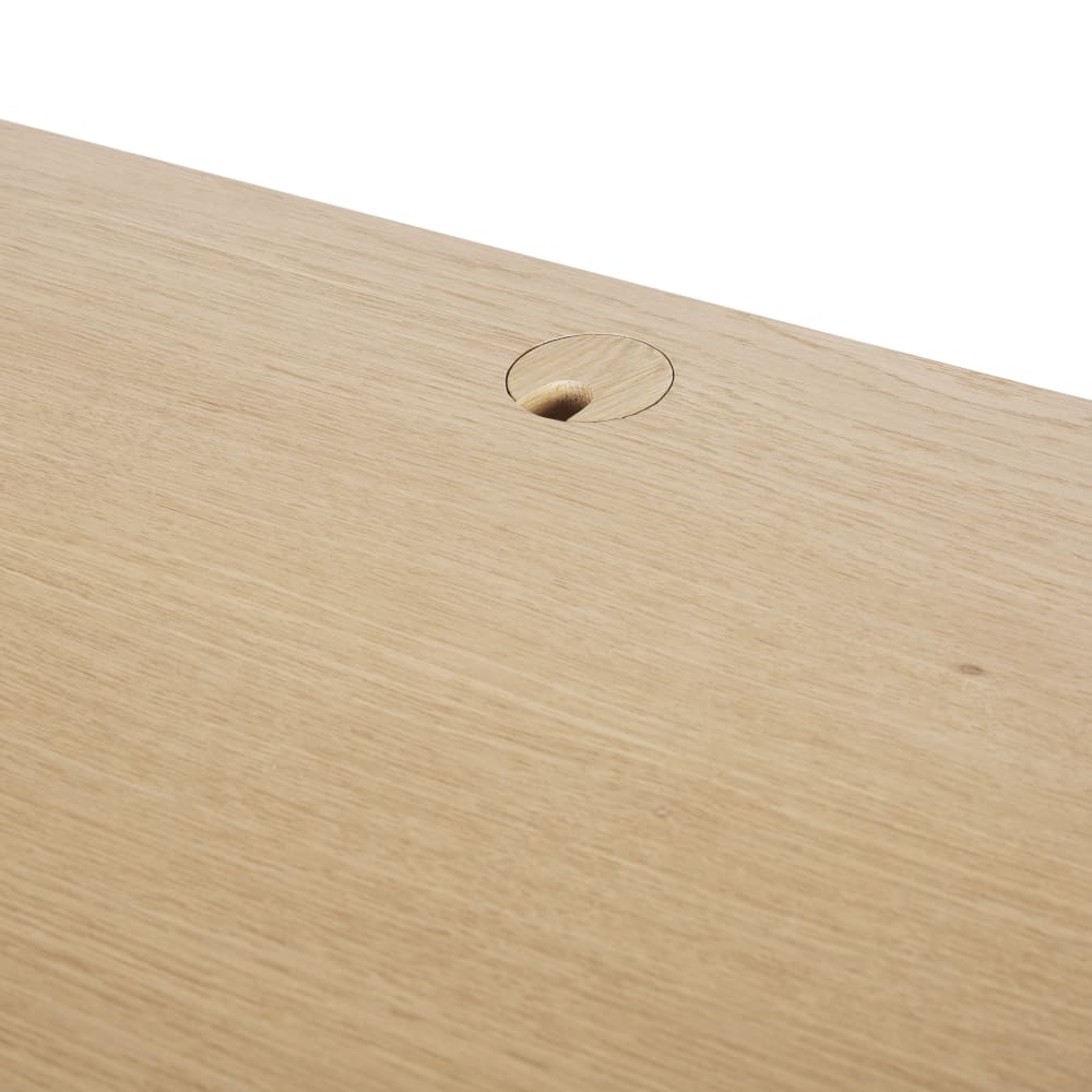 Bureau professionnel en chêne massif et placage chêne, L160 cm — vue 4