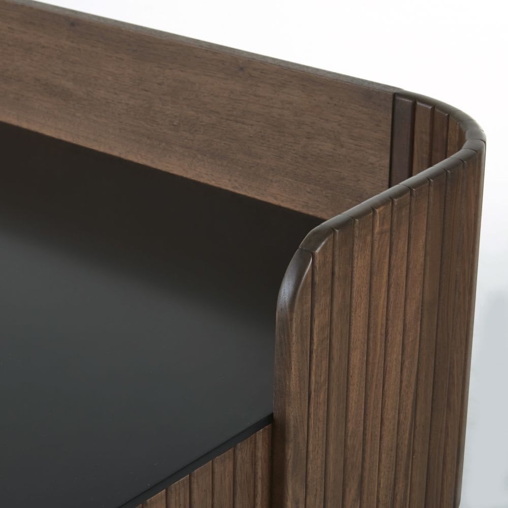 Bureau vintage 2 tiroirs pieds en acier noir — vue 4