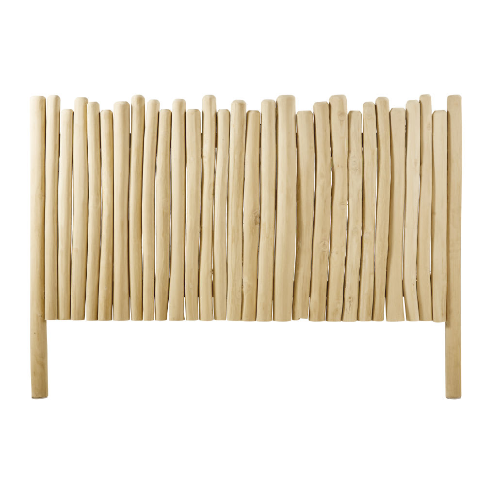 Cabecero de cama de 160 de ramas de teca blanqueadas