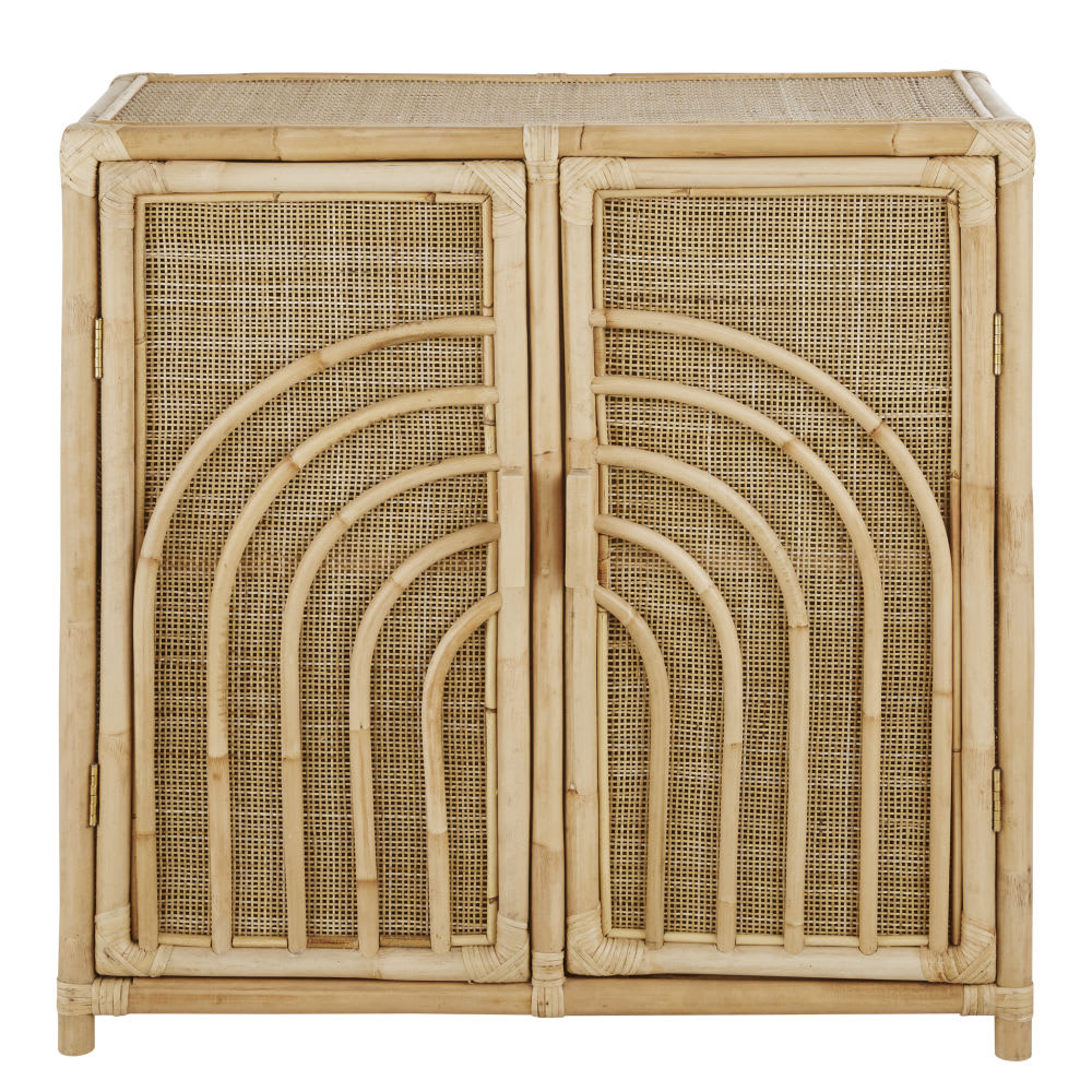 Cabinet de rangement 2 portes cannage en rotin (Maisons du Monde) - Image 1