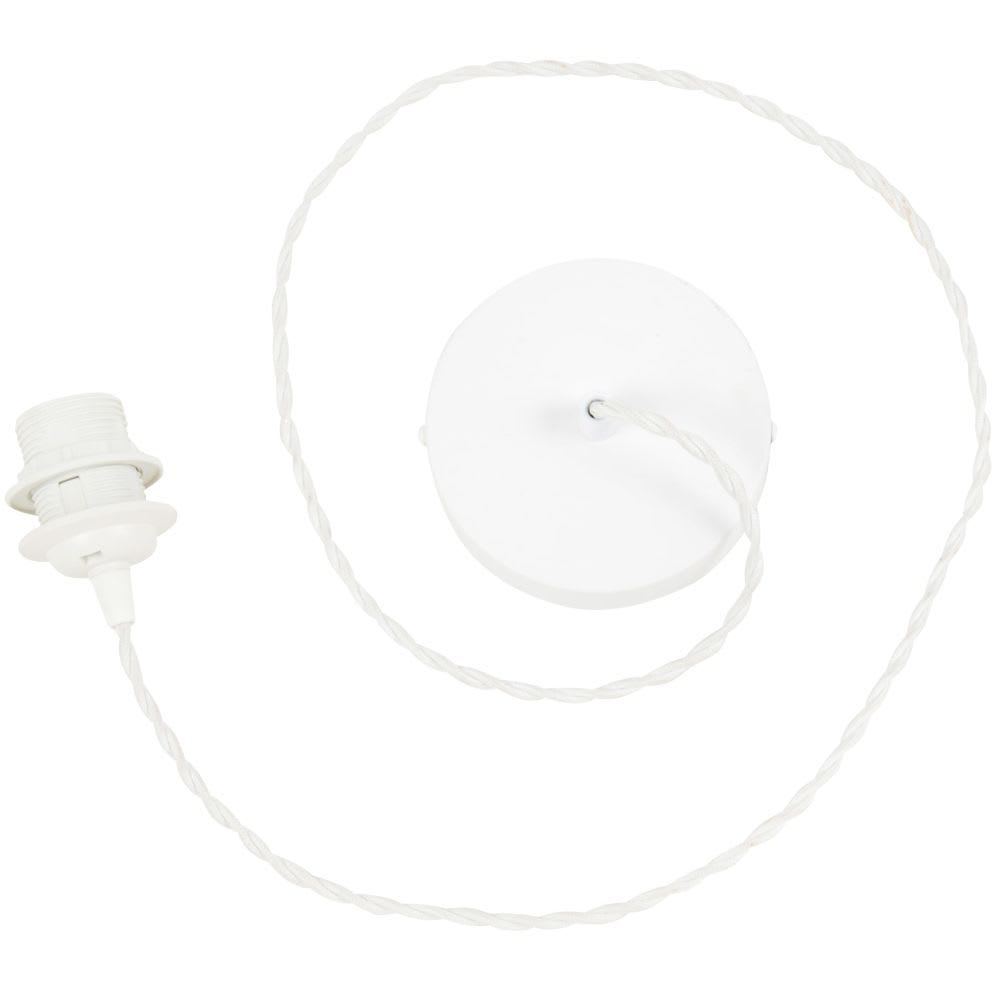 cable para lampara de techo trenzado blanco l120 cm