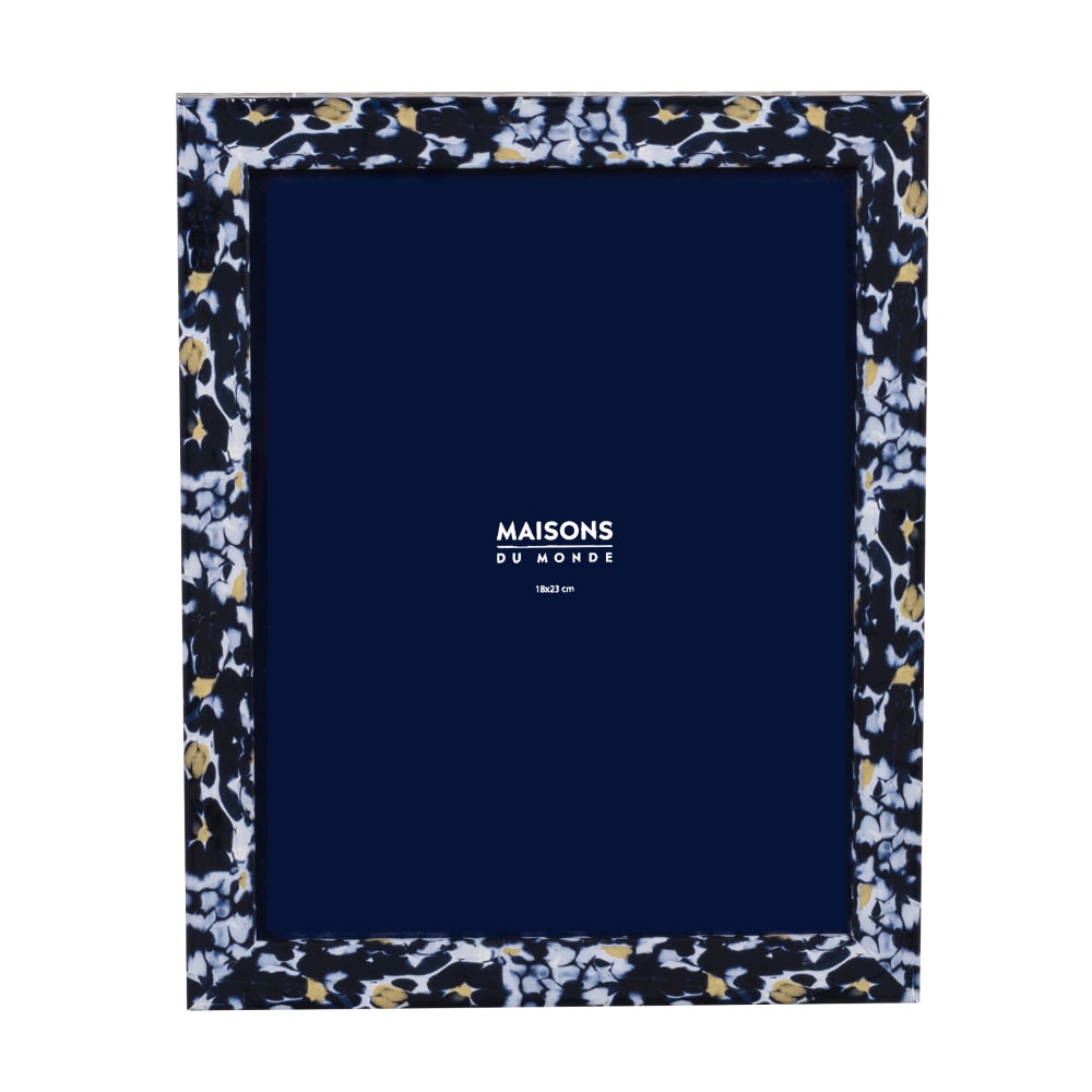 Cadre photo jaune et bleu 18x23